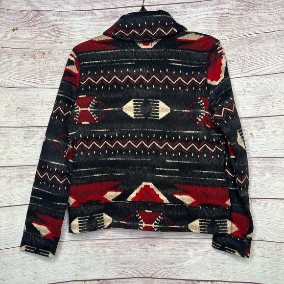 Lauren Ralph Lauren Aztec Tribal Cozy Cardigan Button Down Sweater Large - Picture 7 of 12
